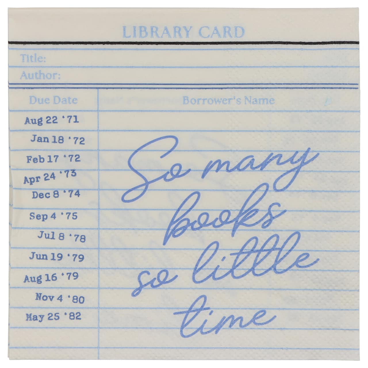 Next Chapter Blue & White So Many Books Paper Beverage Napkins, 20ct. by Celebrate It™